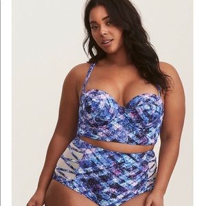 New Torrid Space Geo Push Up Bikini Top